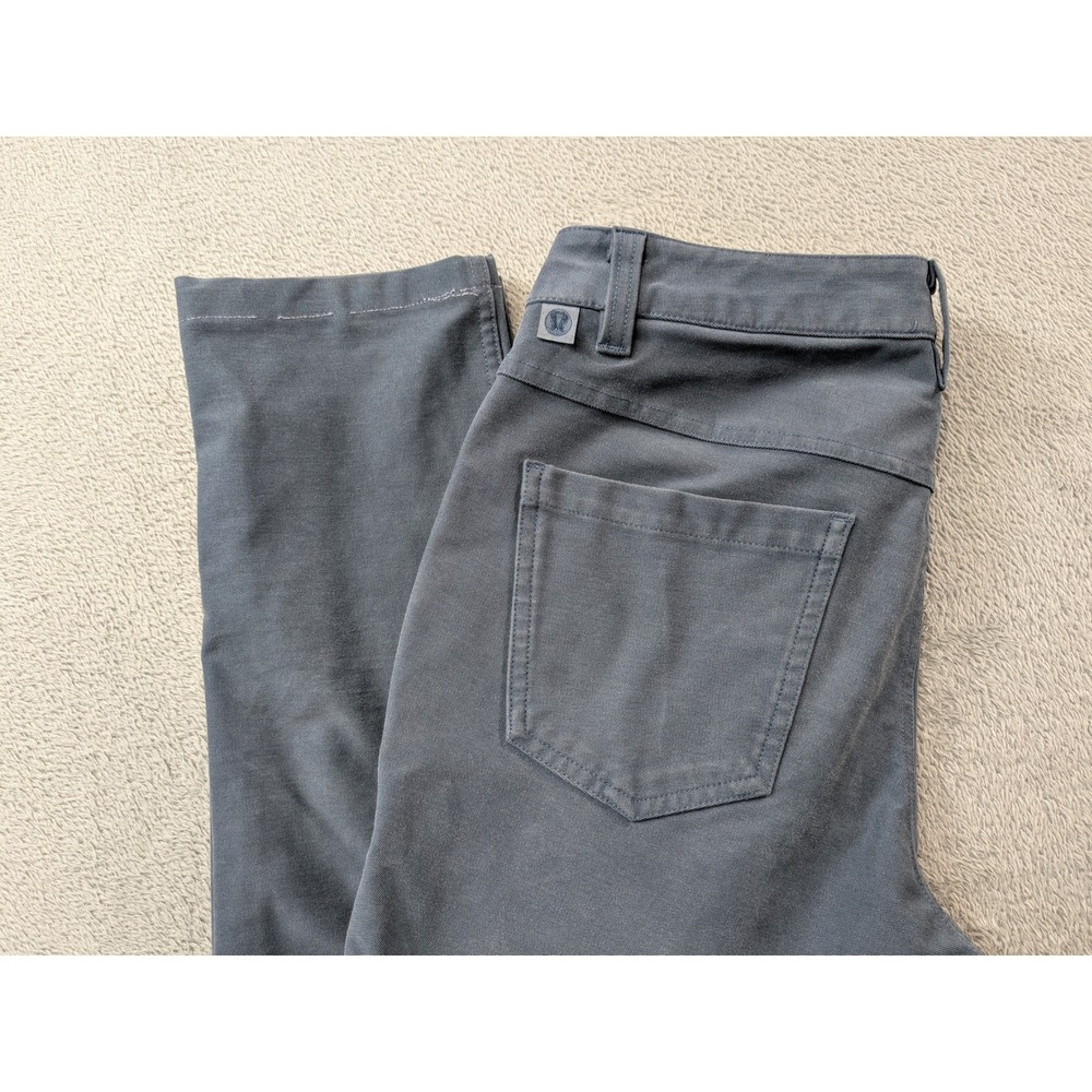 Lululemon ABC Slim Fit Pant 28 Gray Blue Mens 5 Pocket Tech Trousers M5ABNS